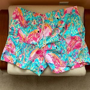 Lilly Pulitzer Men’s Flamingo Capri Swim Trunks- Size L